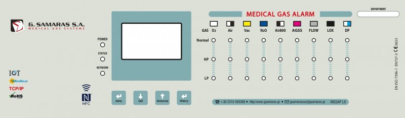 Medical gas alarm panel - MGSAP L9